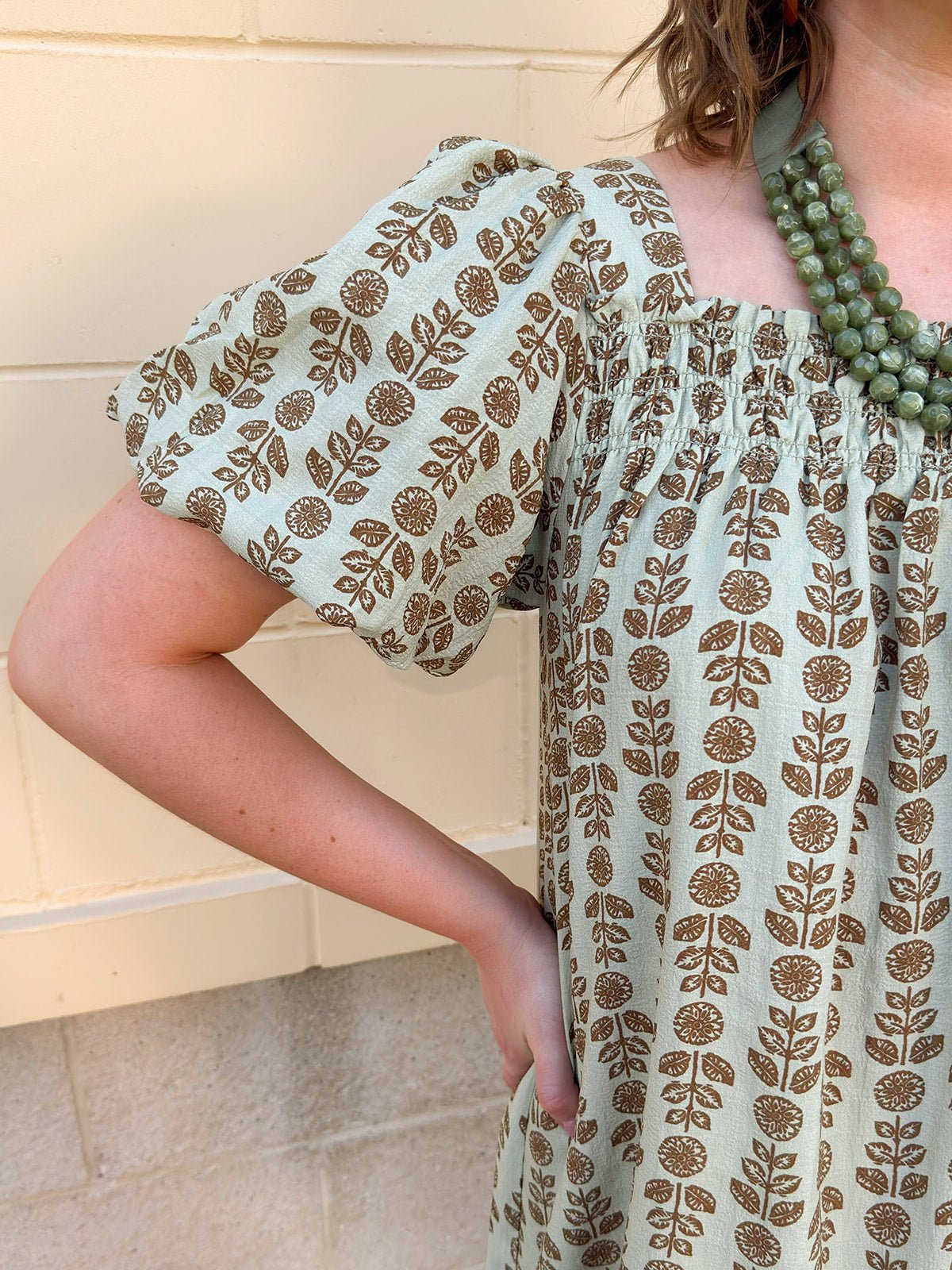 Golden Grove Smocked Mini Dress - The Pink Pineapple 850