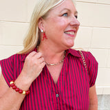 Golden Harmony Open Chain Necklace - The Pink Pineapple 850