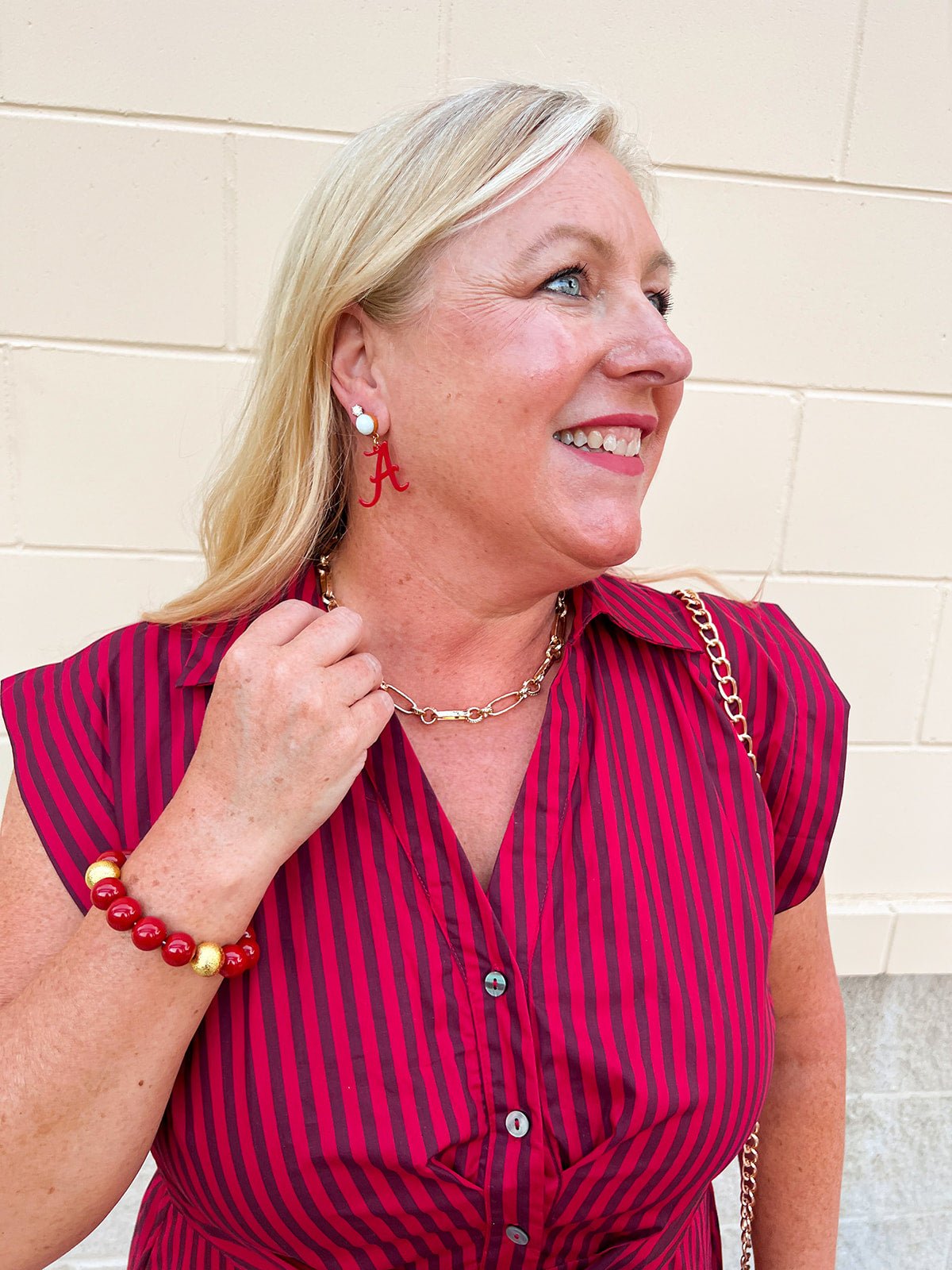 Golden Harmony Open Chain Necklace - The Pink Pineapple 850