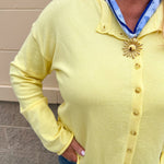 Golden Hour Button Down Sweater - The Pink Pineapple 850