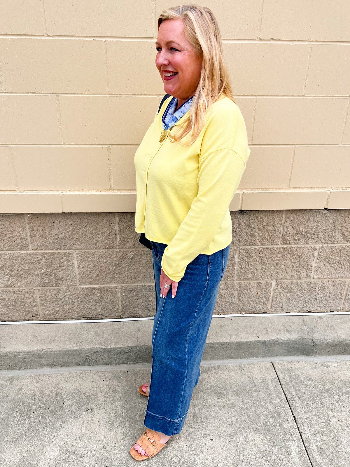 Golden Hour Button Down Sweater - The Pink Pineapple 850