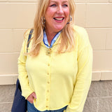 Golden Hour Button Down Sweater - The Pink Pineapple 850