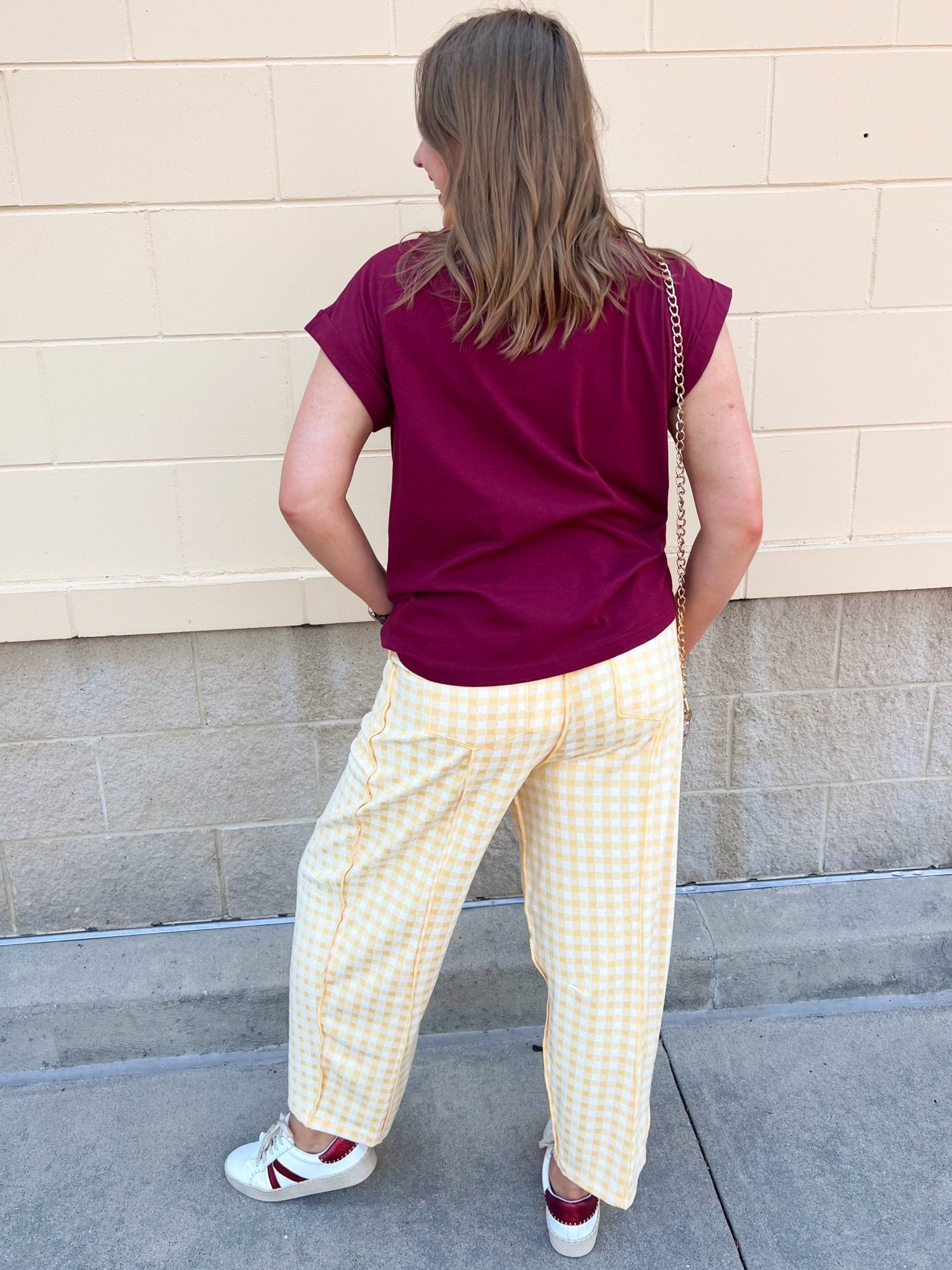 Golden Hour Check Pants - The Pink Pineapple 850