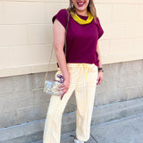 Golden Hour Check Pants - The Pink Pineapple 850