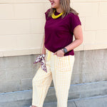 Golden Hour Check Pants - The Pink Pineapple 850