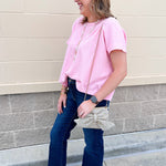 Golden Hour Gemstone Bow Crossbody Bag - The Pink Pineapple 850