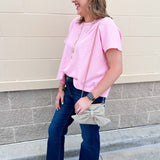 Golden Hour Gemstone Bow Crossbody Bag - The Pink Pineapple 850
