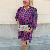 Golden Hour Gemstone Bow Crossbody Bag - The Pink Pineapple 850