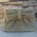 Golden Hour Gemstone Bow Crossbody Bag - The Pink Pineapple 850