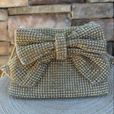 Golden Hour Gemstone Bow Crossbody Bag - The Pink Pineapple 850