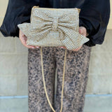 Golden Hour Gemstone Bow Crossbody Bag - The Pink Pineapple 850