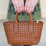 Golden Hour Getaway Woven Tote in Tan - The Pink Pineapple 850