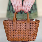 Golden Hour Getaway Woven Tote in Tan - The Pink Pineapple 850