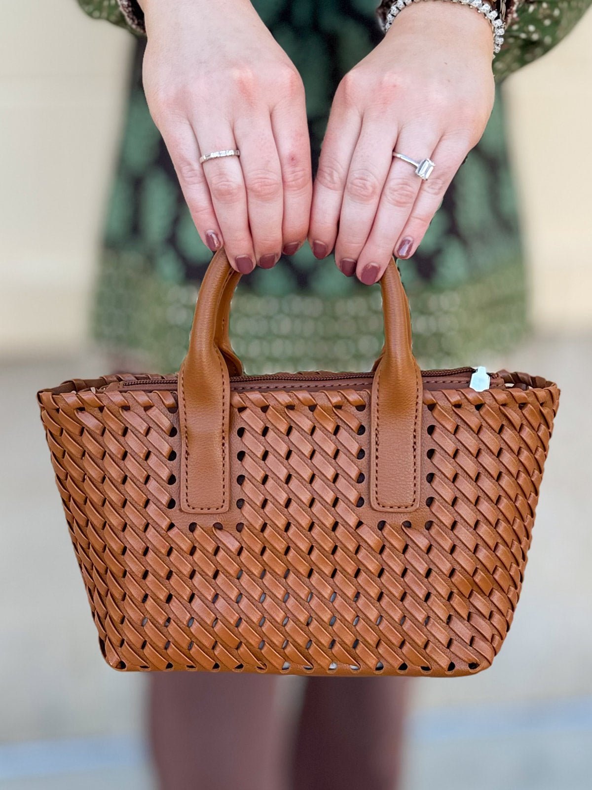 Golden Hour Getaway Woven Tote in Tan - The Pink Pineapple 850