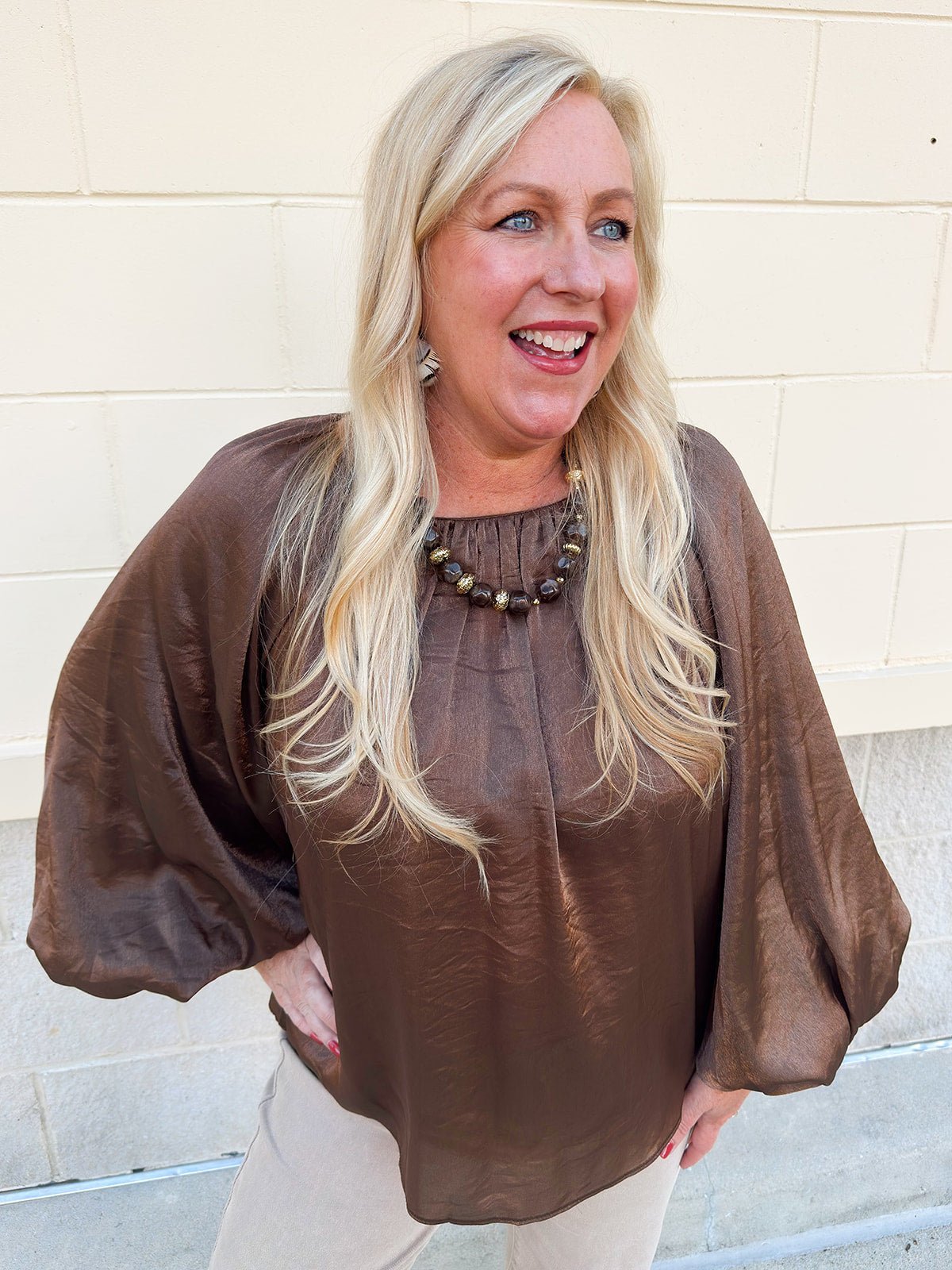 Golden Hour Pleated Shimmer Top - The Pink Pineapple 850