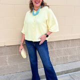 Golden Marigold Button Down Sweater - The Pink Pineapple 850