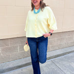 Golden Marigold Button Down Sweater - The Pink Pineapple 850