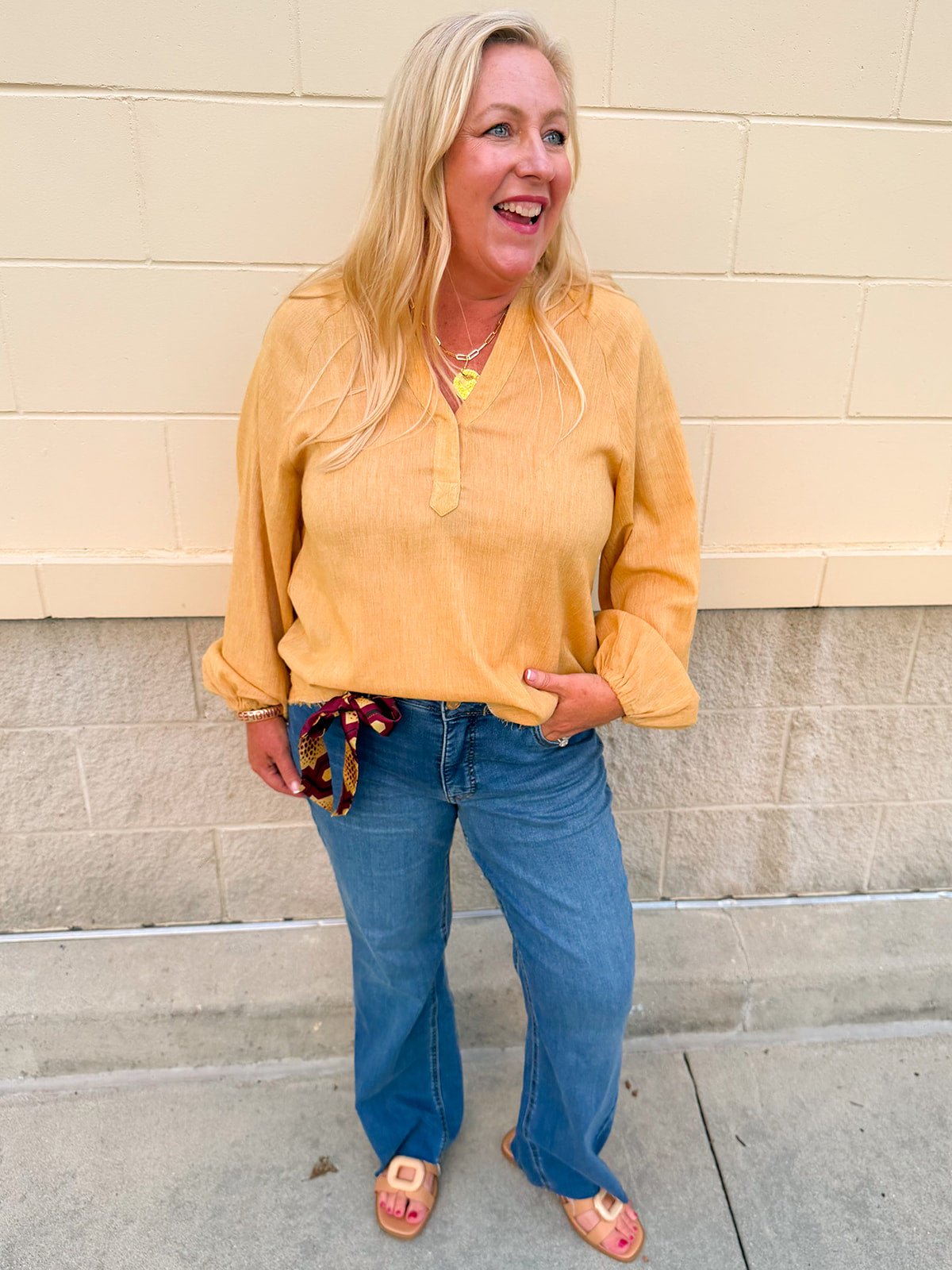 Golden Meadow Gauze Blouse - The Pink Pineapple 850
