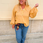 Golden Meadow Gauze Blouse - The Pink Pineapple 850