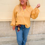 Golden Meadow Gauze Blouse - The Pink Pineapple 850