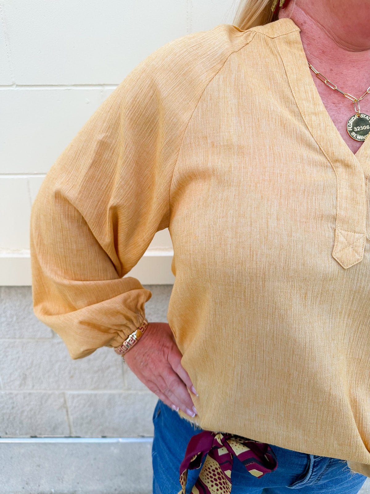 Golden Meadow Gauze Blouse - The Pink Pineapple 850