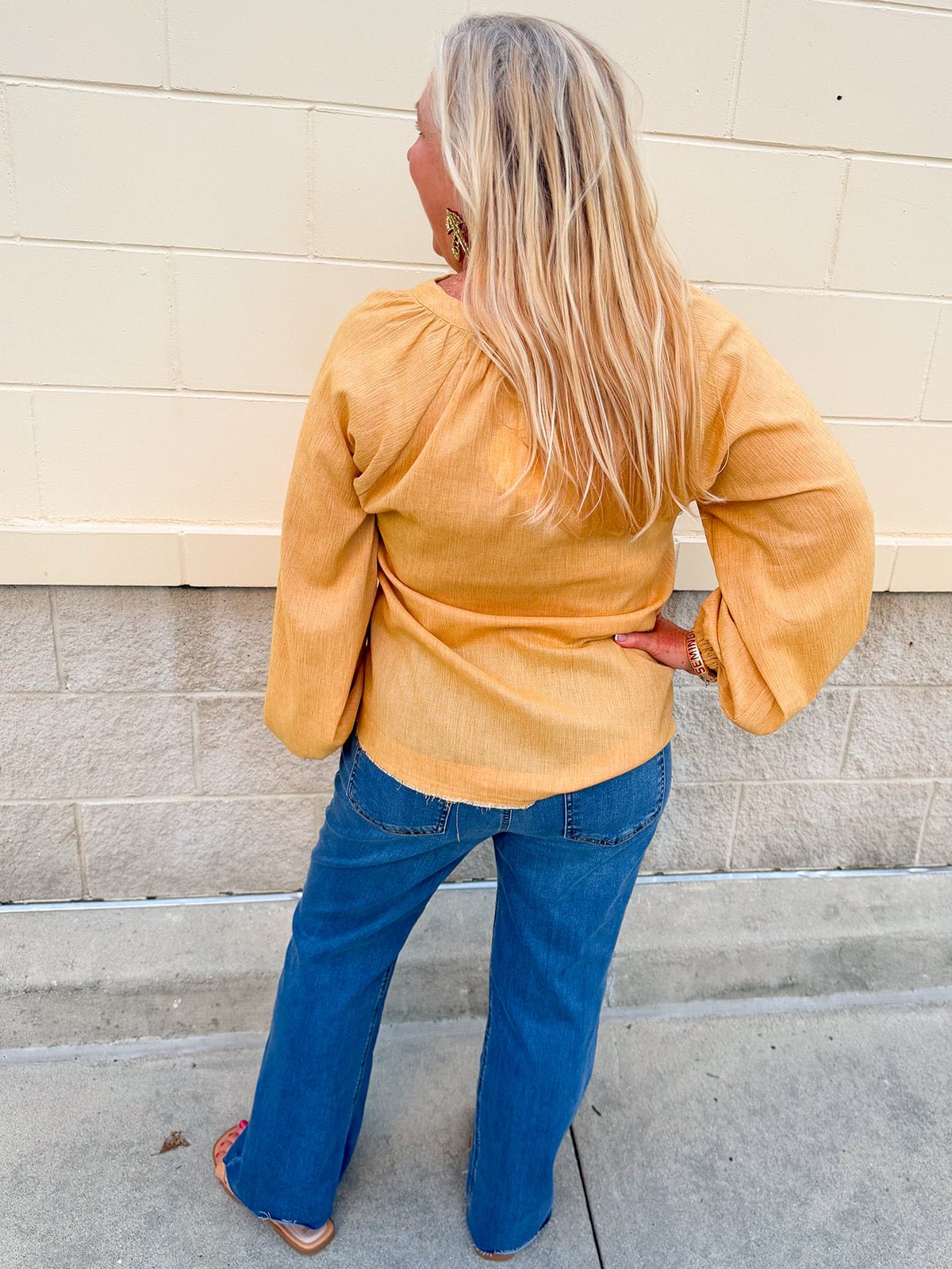 Golden Meadow Gauze Blouse - The Pink Pineapple 850