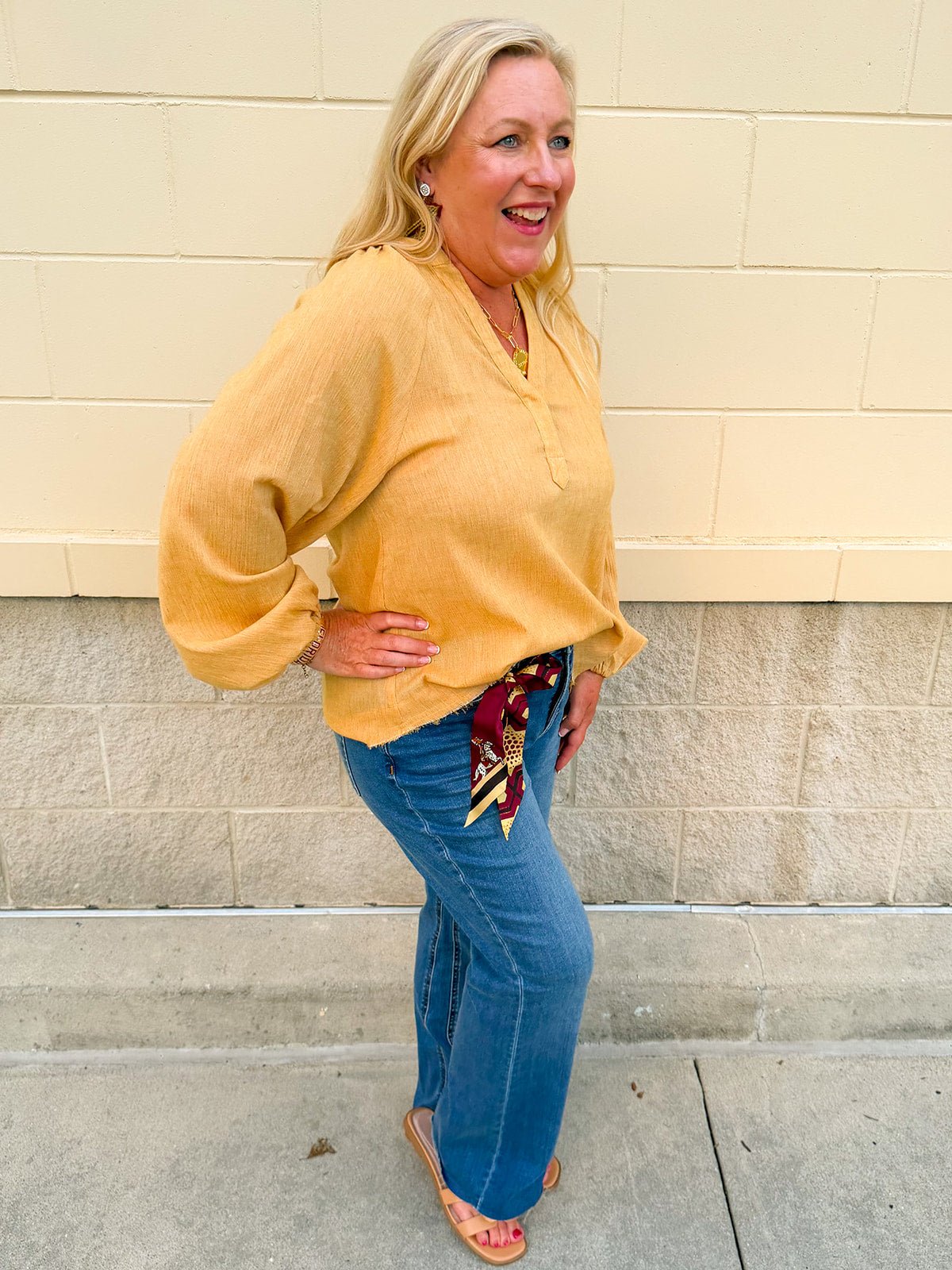 Golden Meadow Gauze Blouse - The Pink Pineapple 850