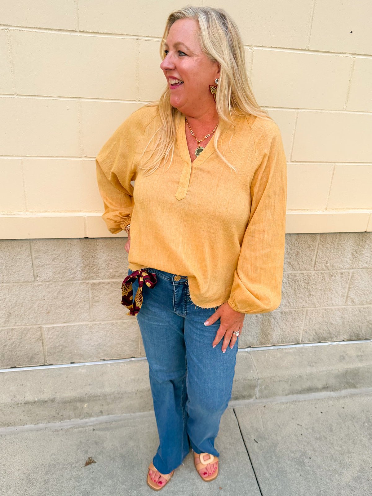 Golden Meadow Gauze Blouse - The Pink Pineapple 850