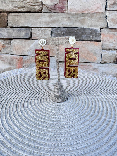 Golden Noles Statement Earrings - The Pink Pineapple 850