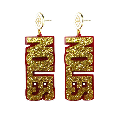 Golden Noles Statement Earrings - The Pink Pineapple 850