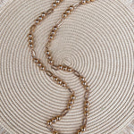 Golden Rhythm Oval & Bead Long Necklace - The Pink Pineapple 850