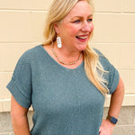 Golden Rhythm Oval & Bead Necklace - The Pink Pineapple 850