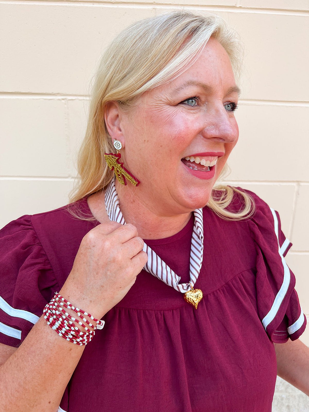 Golden Spear Noles Statement Earrings - The Pink Pineapple 850