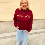 Golden Spirit Mock Neck Sweater - The Pink Pineapple 850