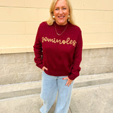 Golden Spirit Mock Neck Sweater - The Pink Pineapple 850