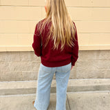 Golden Spirit Mock Neck Sweater - The Pink Pineapple 850