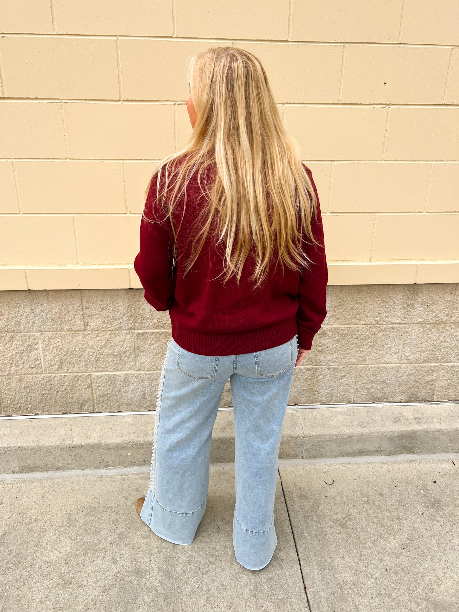 Golden Spirit Mock Neck Sweater - The Pink Pineapple 850