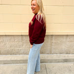 Golden Spirit Mock Neck Sweater - The Pink Pineapple 850