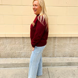 Golden Spirit Mock Neck Sweater - The Pink Pineapple 850