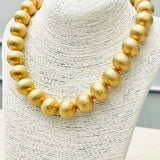 Golden Statement Bead Necklace - The Pink Pineapple 850