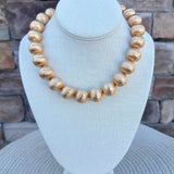 Golden Statement Bead Necklace - The Pink Pineapple 850