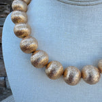 Golden Statement Bead Necklace - The Pink Pineapple 850