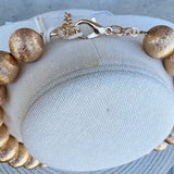 Golden Statement Bead Necklace - The Pink Pineapple 850