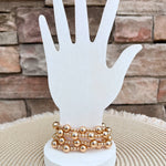 Golden Tide Beaded Bracelet Set - The Pink Pineapple 850