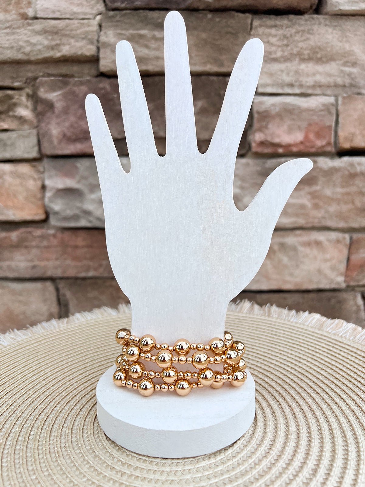 Golden Tide Beaded Bracelet Set - The Pink Pineapple 850