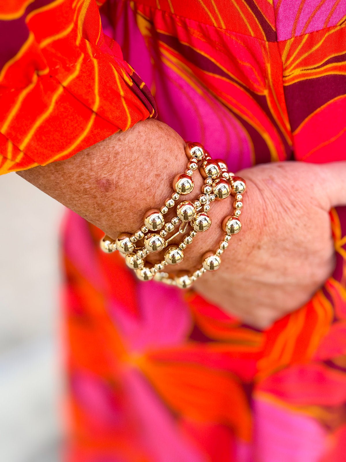 Golden Tide Beaded Bracelet Set - The Pink Pineapple 850