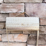 Golden Weave Luxe Crossbody Bag - The Pink Pineapple 850