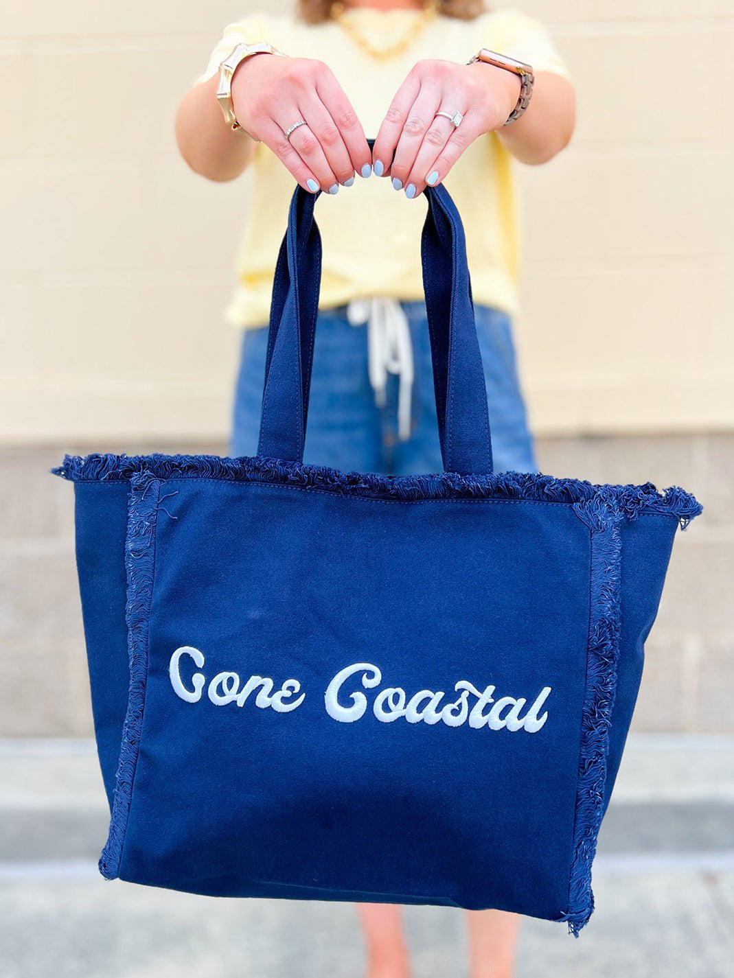 Gone Coastal Fringe Tote - The Pink Pineapple 850