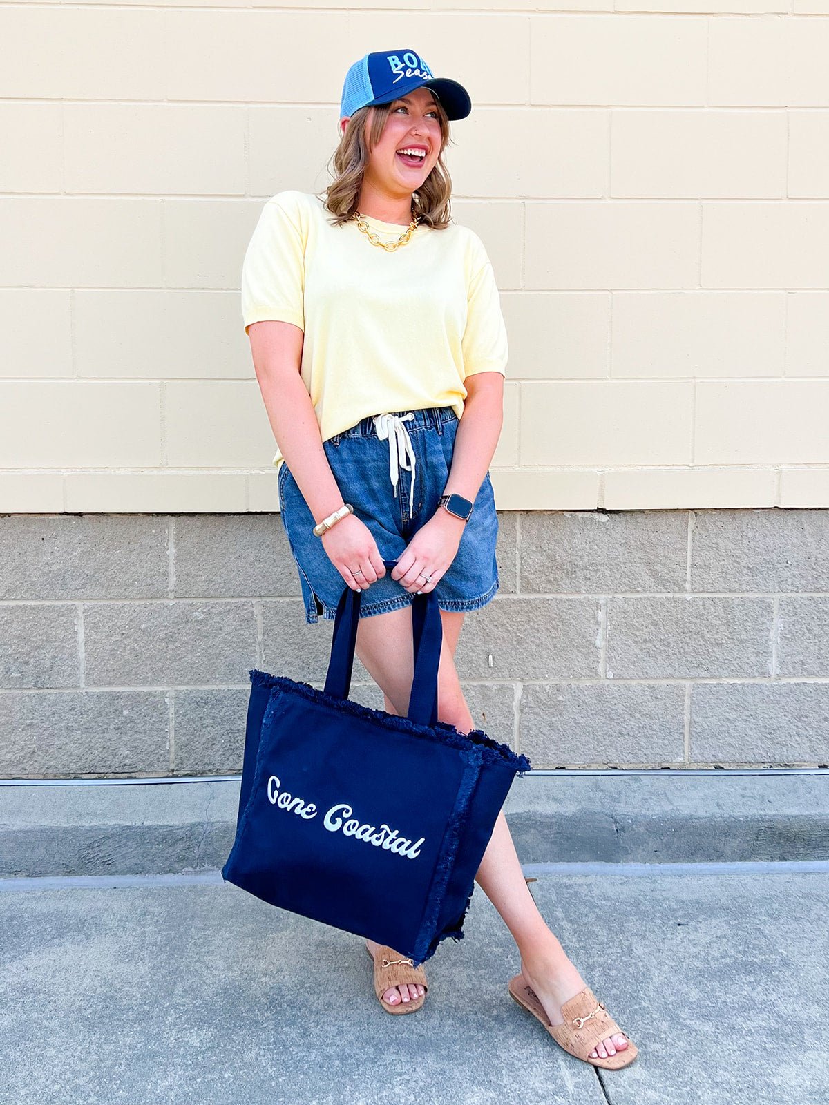 Gone Coastal Fringe Tote - The Pink Pineapple 850