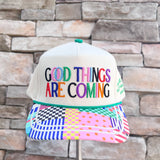 “Good Things Are Coming” Cream Trucker Hat - The Pink Pineapple 850
